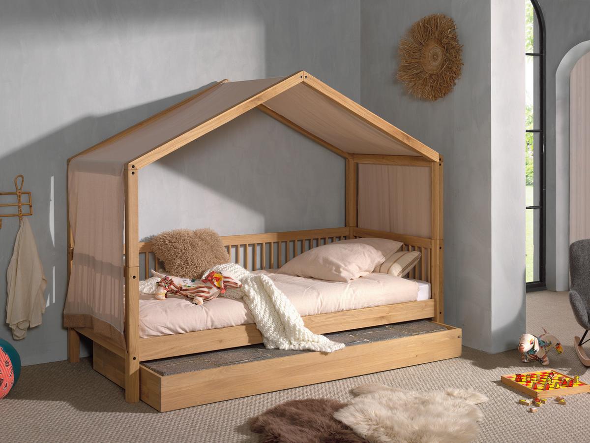 Hausbett Forrest Natur-/Eichefarben 90x200cm - Eichefarben/Naturfarben, MODERN, Holz/Holzwerkstoff (90/200cm) - Vipack
