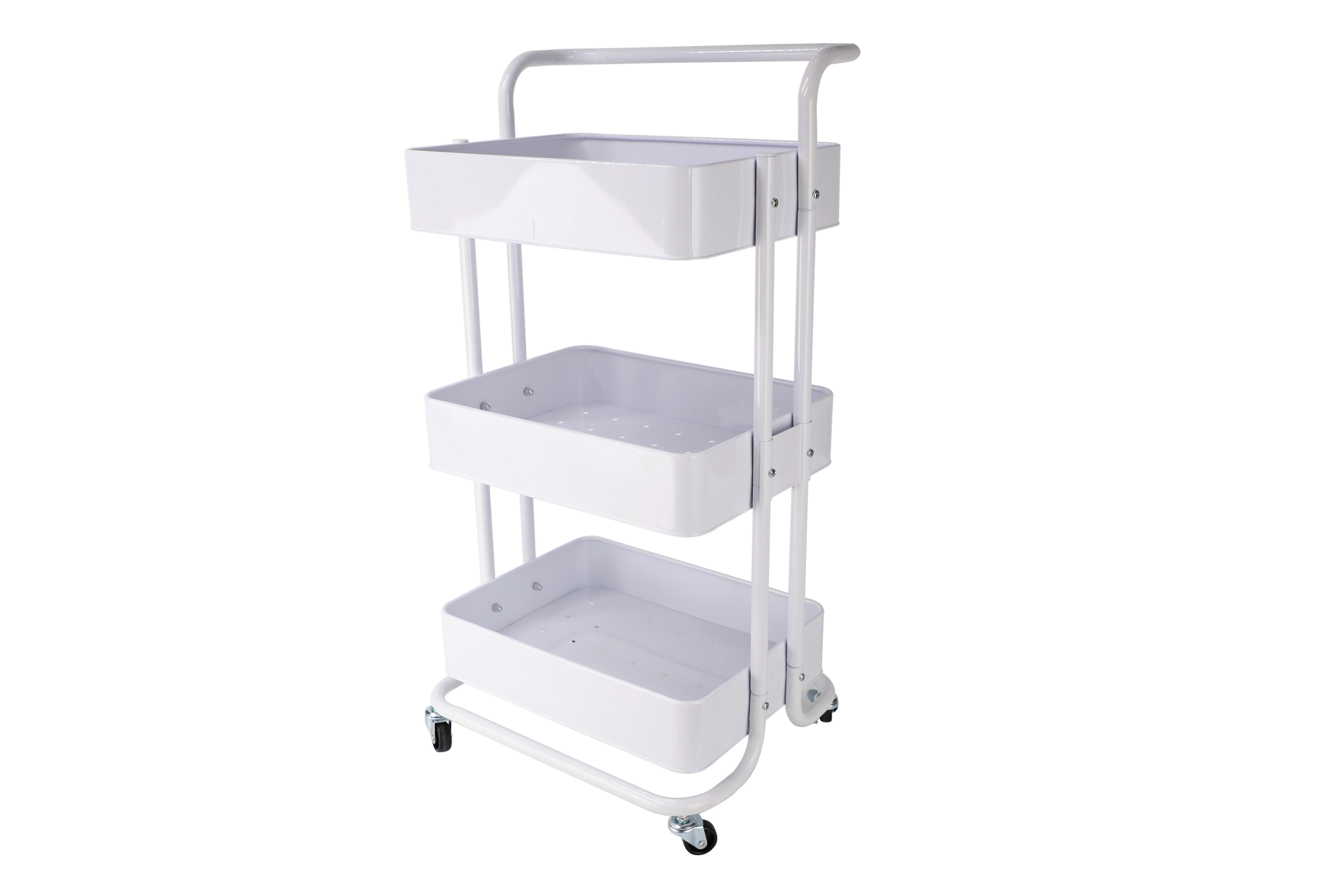 Servierwagen Danao - Weiß, Basics, Metall (43/32/86cm) - Echtwerk