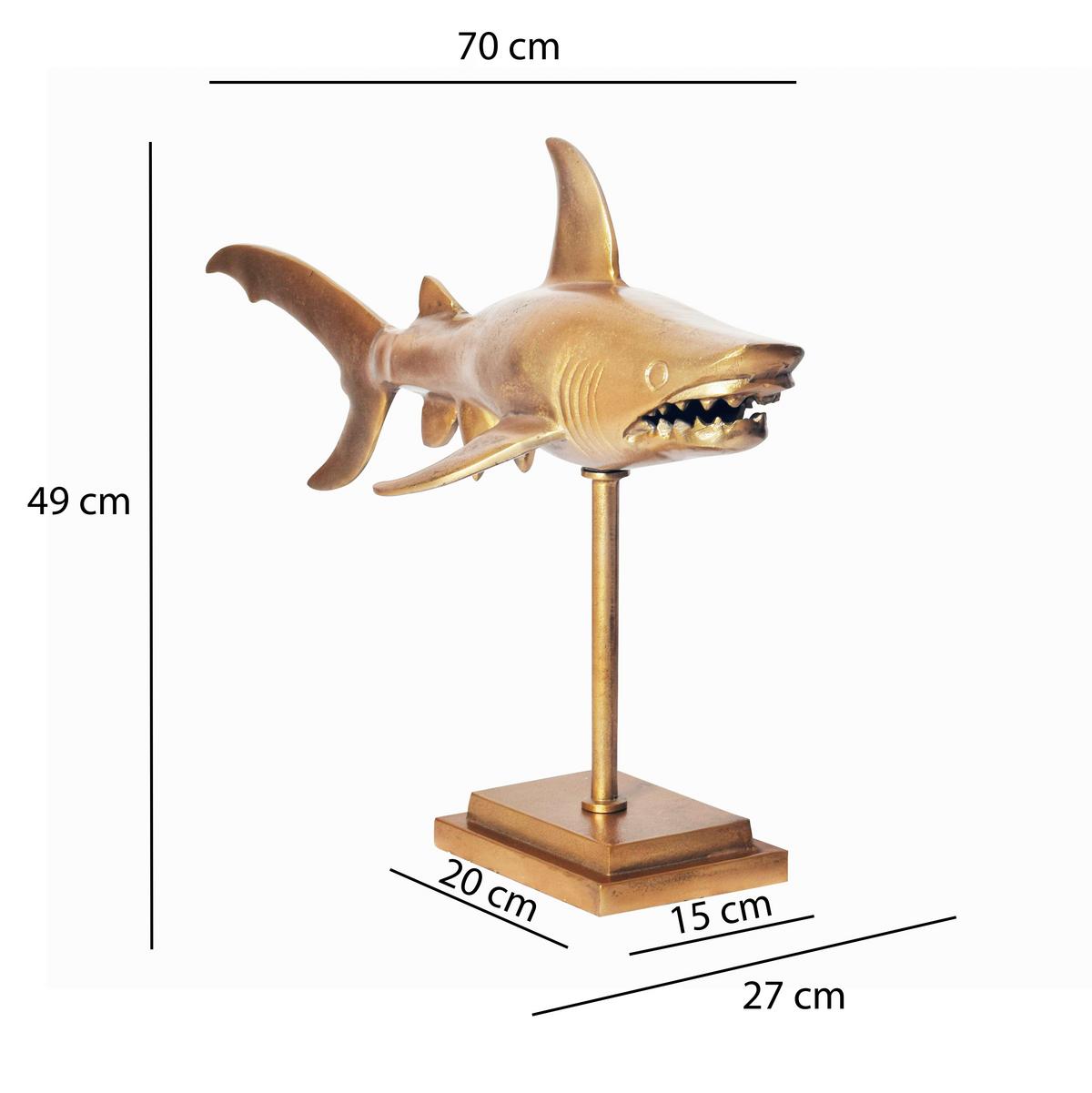 Dekotier Goldfarben B: 70 cm - Goldfarben, Design, Metall (70/49/27cm) - Livetastic
