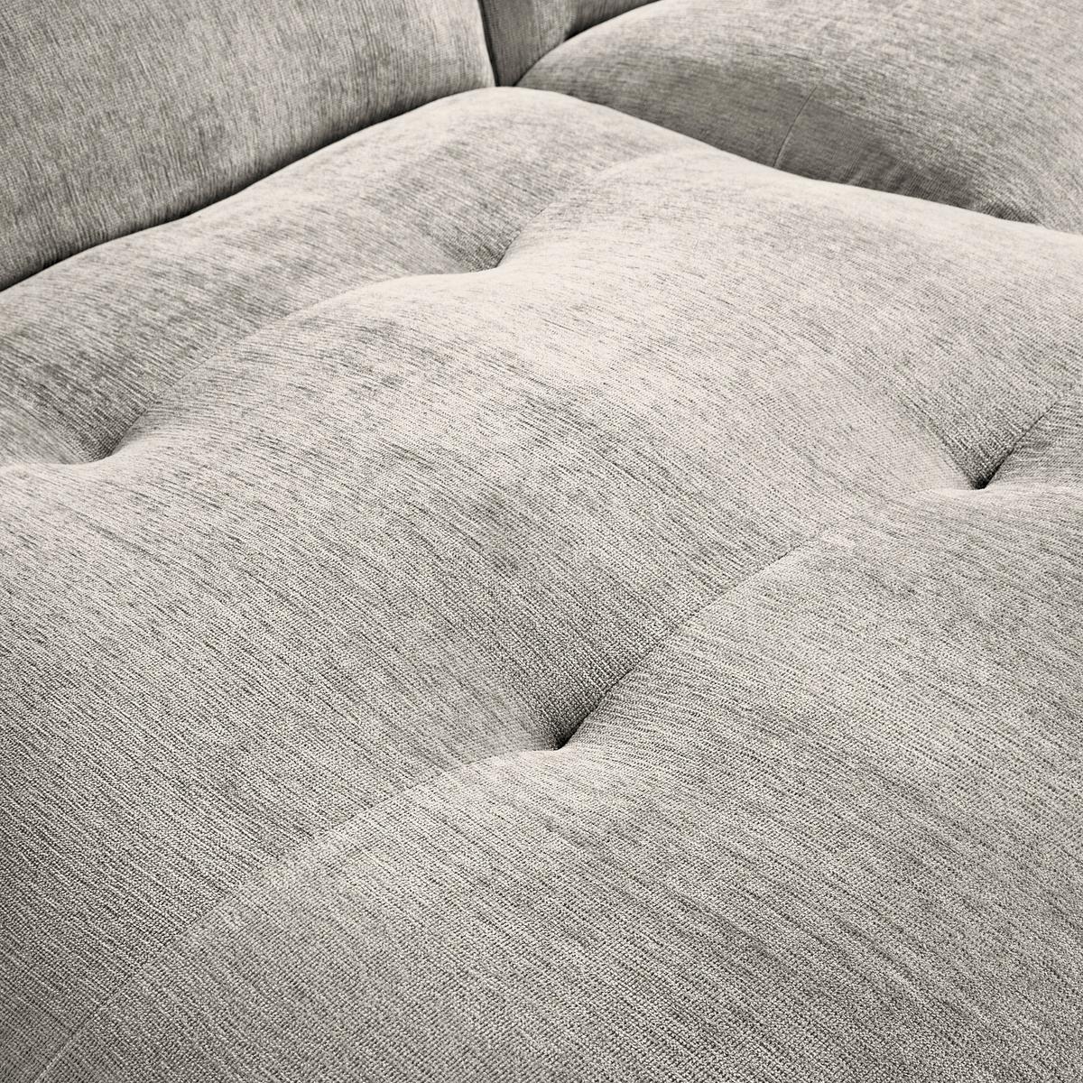 Ecksofa Fluffy Silberfarben S: 184x269 Cm - Silberfarben/Schwarz, MODERN, Textil (184/269cm) - Trendmanufaktur