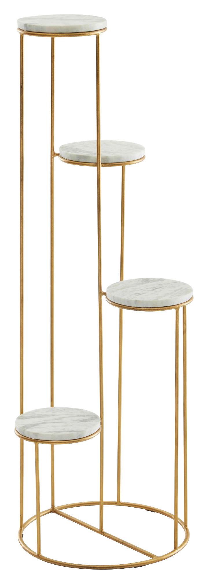 Stojací regál farba zlatá - zlatá, Design, kov (37/108/37cm) - MID.YOU