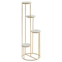 Stojací regál farba zlatá - zlatá, Design, kov (37/108/37cm) - MID.YOU