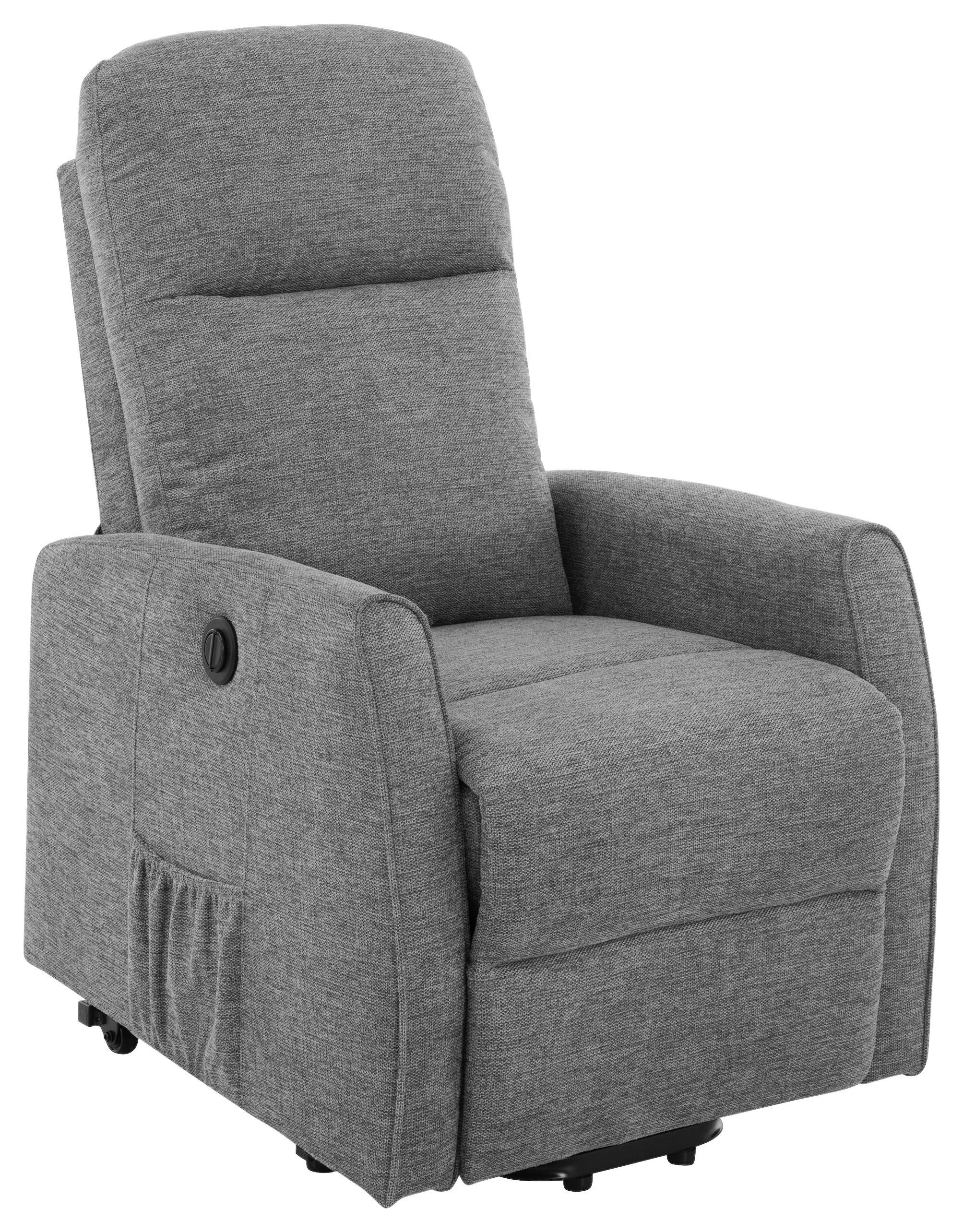 Fernsehsessel Athen Micorfaser Hellgrau, B: 67,5cm