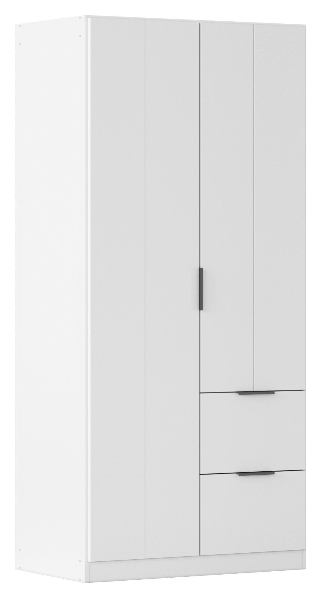 DREHTÜRENSCHRANK Ella Weiß B: 91cm - Weiß, MODERN, Holzwerkstoff (91/197/54cm) - Rauch Möbel