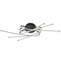 LED-DECKENLEUCHTE STRAL - Schwarz, MODERN, Kunststoff/Metall (65,5/31/14cm)