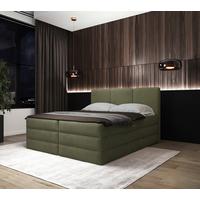 Boxspringbett Castel K - Schwarz/Grün, MODERN, Holz/Holzwerkstoff (180/200cm) - MID.YOU