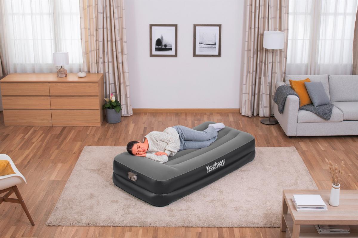 Luftmatratze Tritec Airbed Twin 191x97x46 Cm Bis 150 Kg - Schwarz/Grau, MODERN, Kunststoff (191/97/46cm) - Bestway