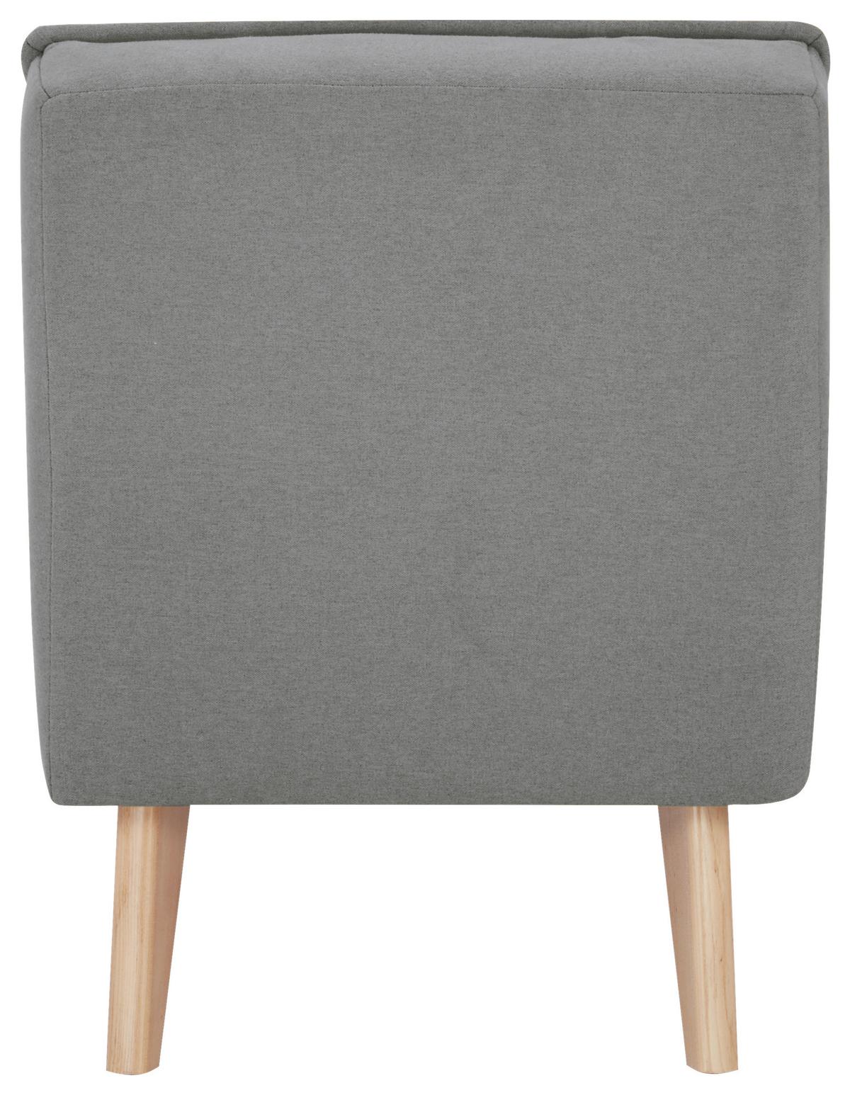 Sessel Elba Grau B: 60 Cm - Naturfarben/Grau, Basics, Holz/Textil (60/78/75cm) - MID.YOU