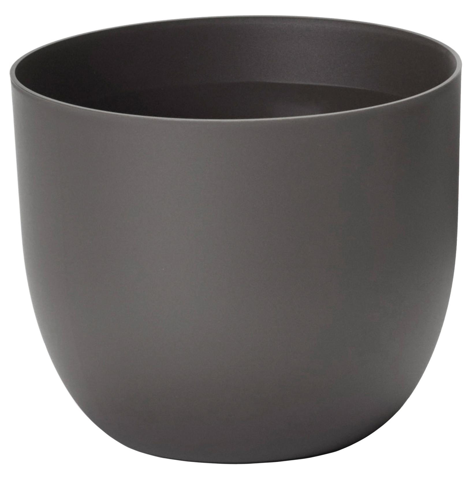Übertopf Anthrazit D: 40 cm Rund - Anthrazit, Basics, Kunststoff (40/32,5cm)