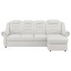 Ecksofa Boston Weiß Lederlook - Schwarz/Weiß, KONVENTIONELL, Textil (262/165cm) - Livetastic