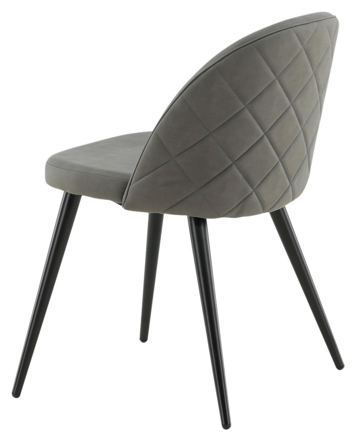 Stuhl-Set Velvet - Dunkelgrau/Beige, Design, Kunststoff/Textil (50/76,5/57cm) - Livetastic