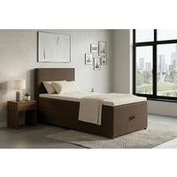 Boxbett Naxos 100x200 Soul 2 Braun - Schwarz/Braun, MODERN, Holzwerkstoff/Textil (100/200cm) - MID.YOU