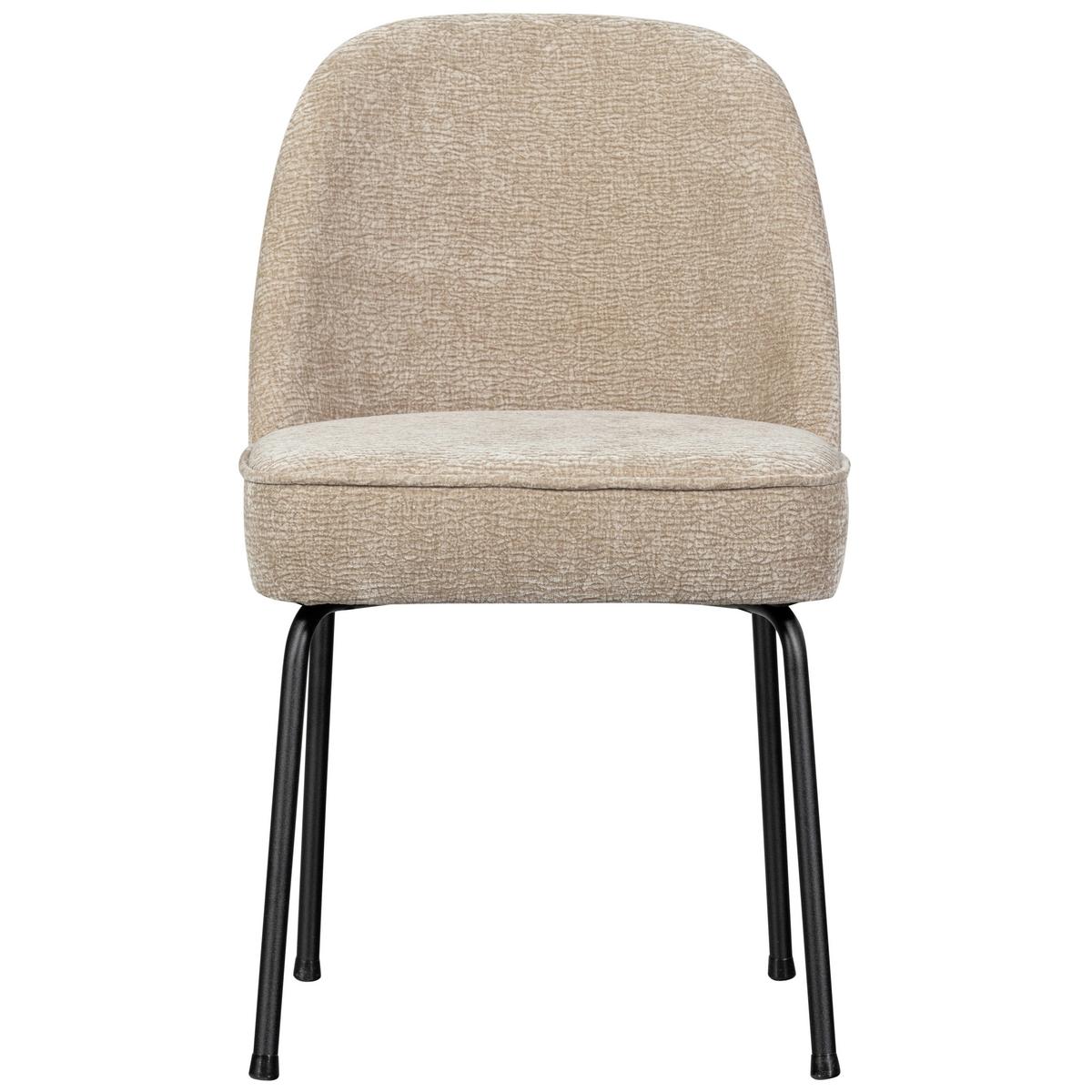 Stuhl-Set Vogue Sandfarben B: 50cm - Sandfarben/Schwarz, MODERN, Textil/Metall (50/83/57cm) - Livetastic