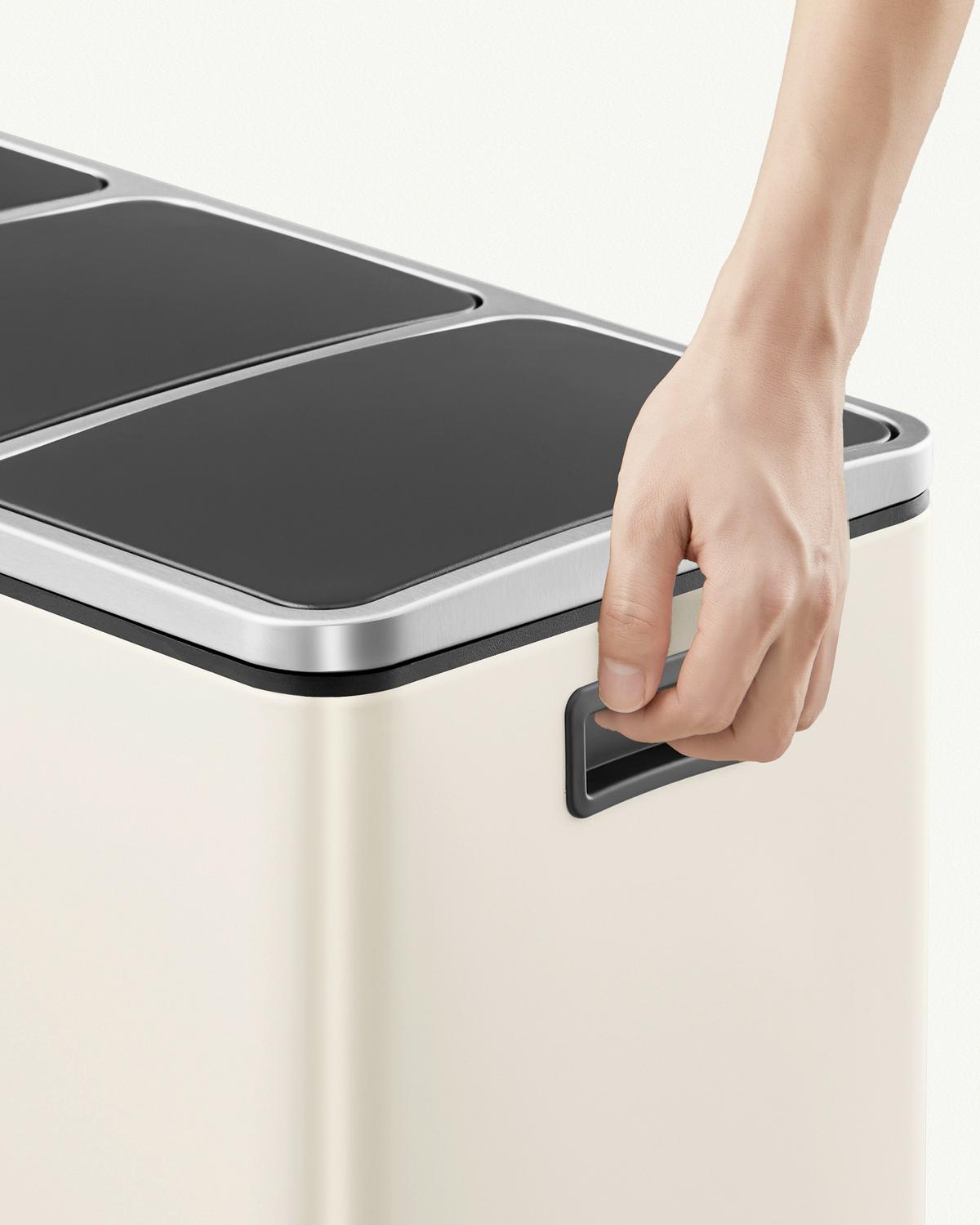 Abfallsammler Creme B: 61cm - Creme, Basics, Kunststoff/Metall (61/55,5/31,5cm)