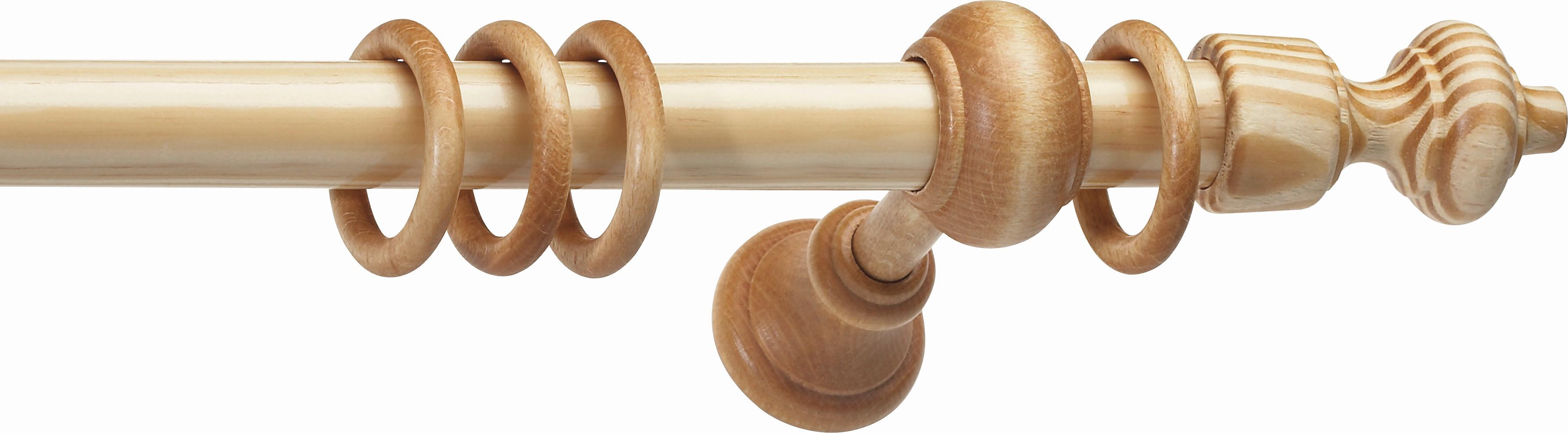 Rundstangengarnitur Benno Holz/Kieferfarben L: 140 cm - Kieferfarben, KONVENTIONELL, Holz (140cm) - Ondega