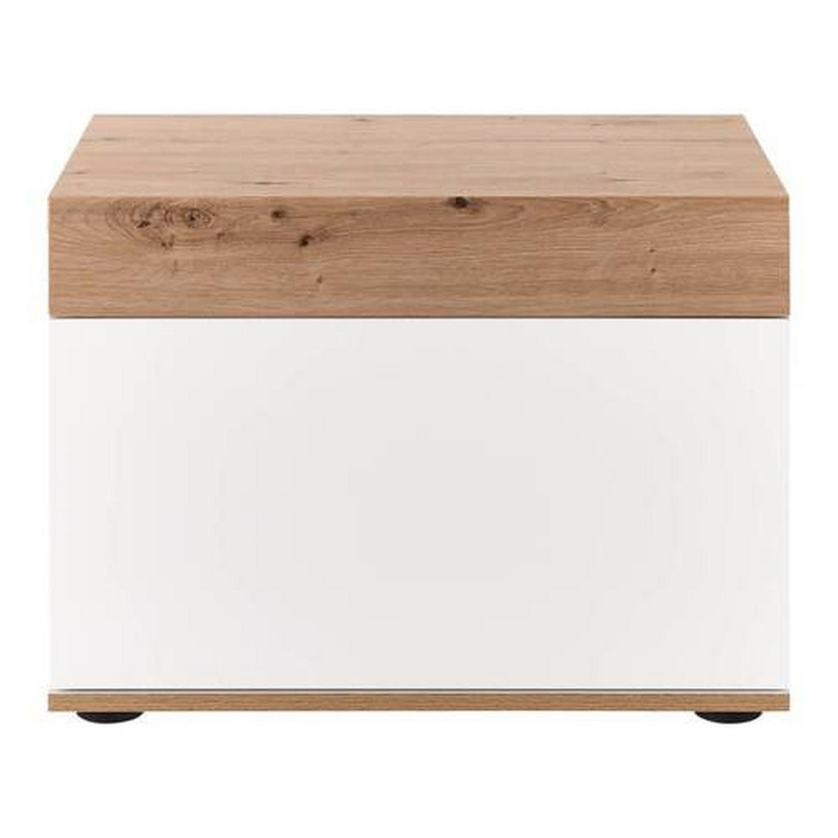 Botník CARA - bílá/barvy dubu, Moderní (60/45/40cm) - Bessagi Home