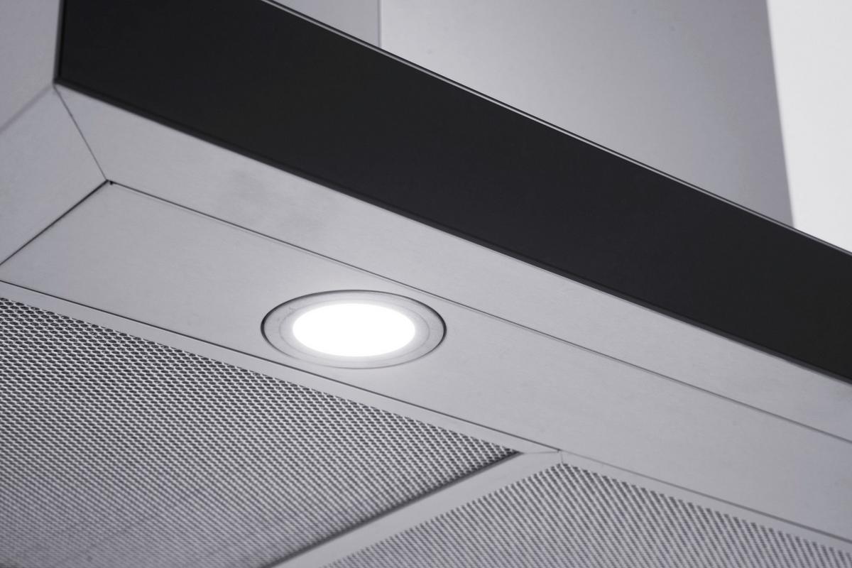 Dunstabzugshaube Respekta Cara Edelstahlfarben B: 89,5cm, Led - Edelstahlfarben, Trend, Kunststoff/Metall (89,5/65-114/60cm) - Respekta