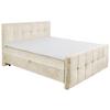 Boxbett Mit Topper & Bettkasten 160x200 Valetta - Creme/Schwarz, MODERN, Holzwerkstoff/Textil (160/200cm) - MID.YOU