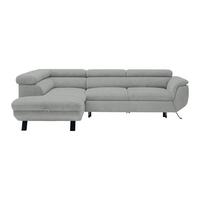 Rohová sedačka RAVEN, ľavá, svetlosivá - čierna/svetlosivá, Modern, kov/textil (198/257cm) - Mömax