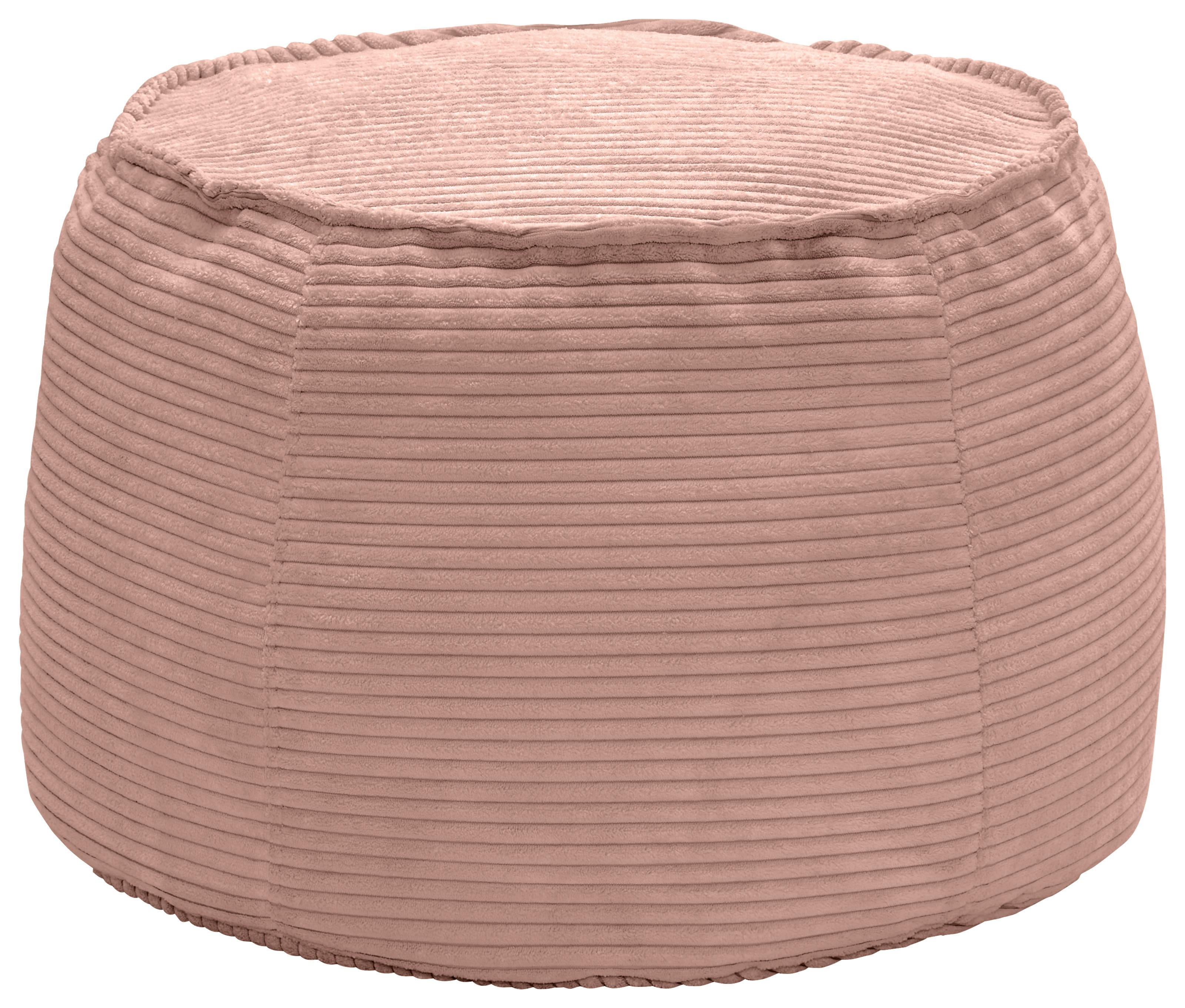 Taburet LUCYLLA, růžový manšestr - růžová, Moderní, textil (60/60/38cm) - Mömax