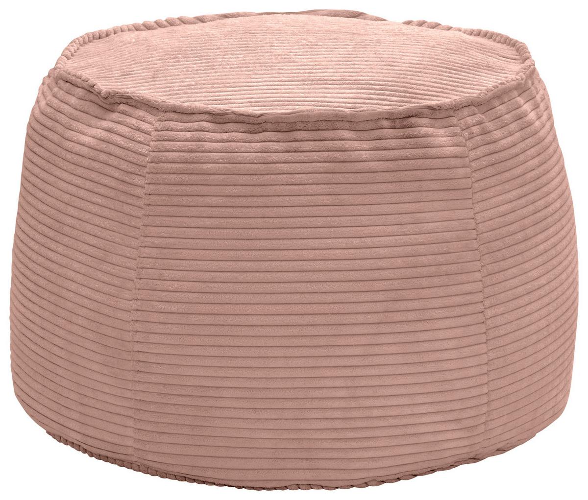 Taburet LUCYLLA, růžový manšestr - růžová, Moderní, textil (60/60/38cm) - Mömax