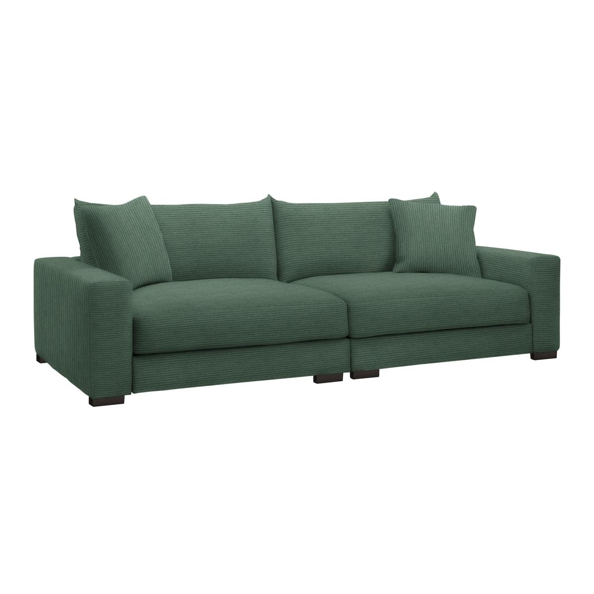 Mega pohovka PEDRO 1200, tmavozelený menčester - tmavozelená, Modern, kov/drevo (261/83/124cm) - Mömax