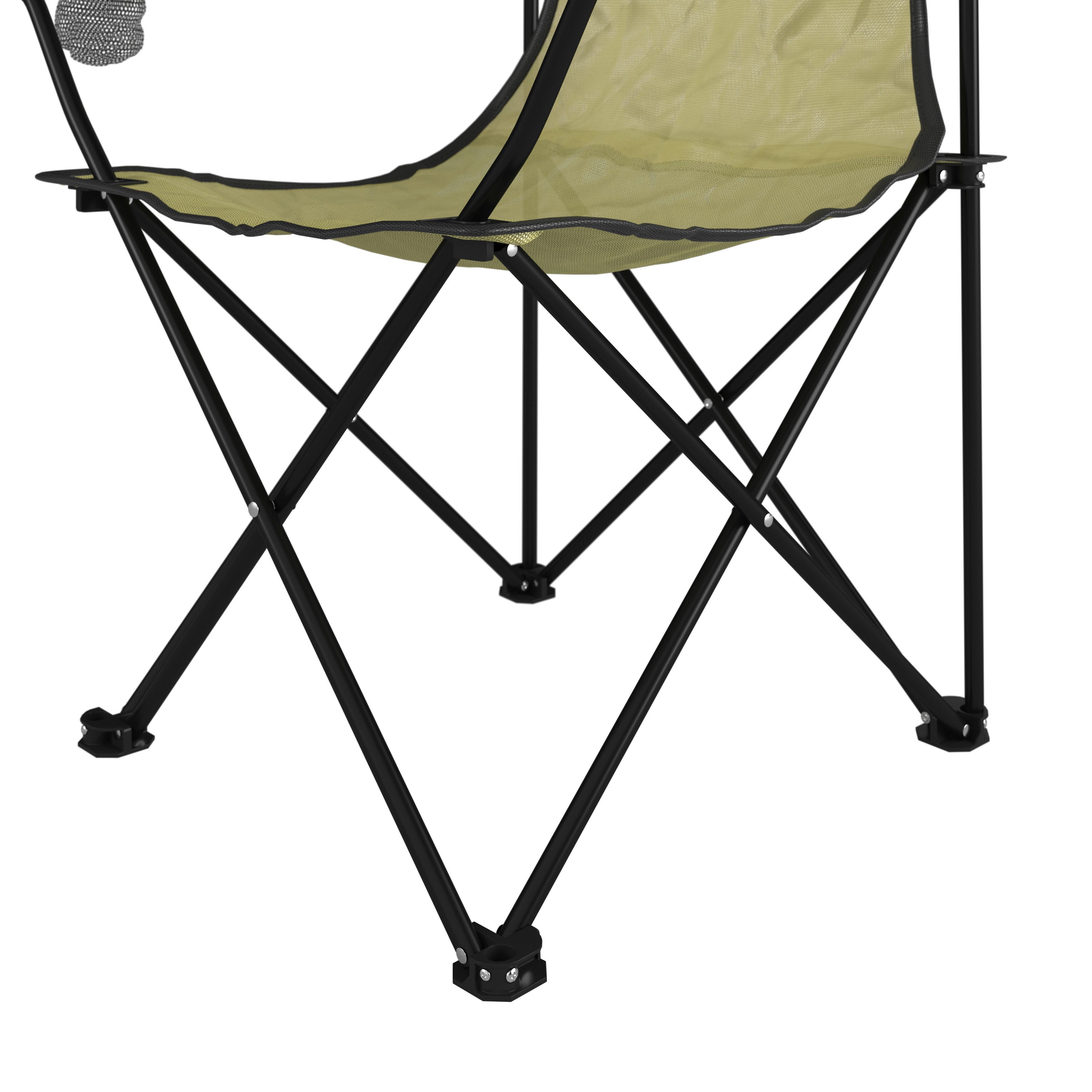 Kempingszék Luca - fekete/zöld, Modern, textil/fém (80/80/51cm) - Ondega
