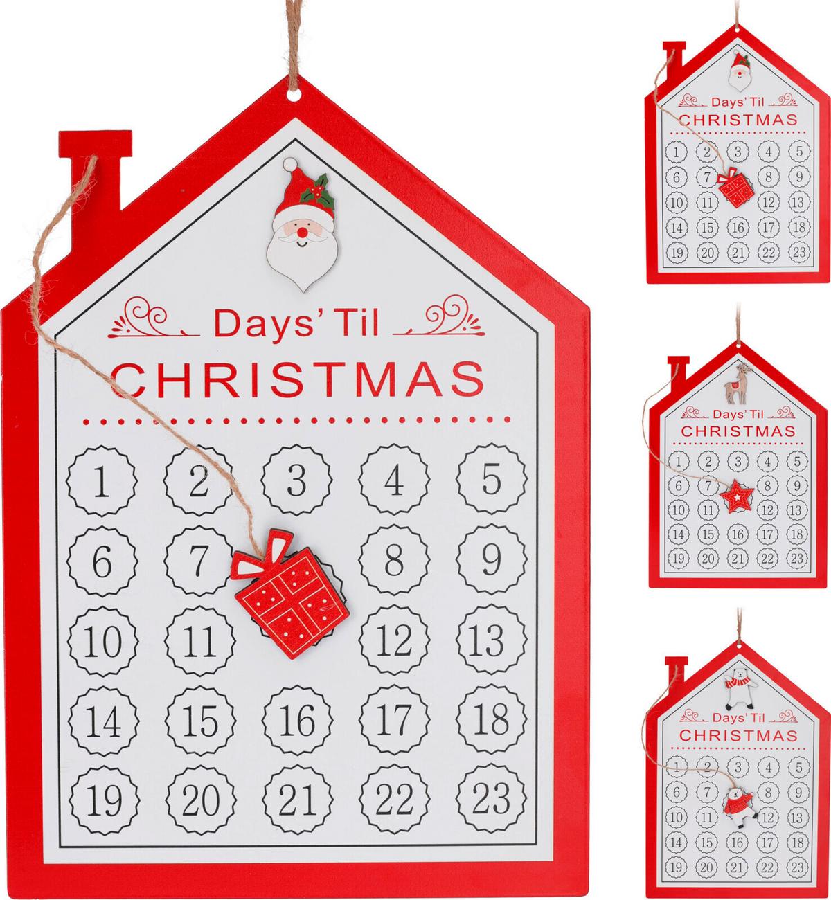 Naptár Karácsonyi - fém (34/0.1/24cm)