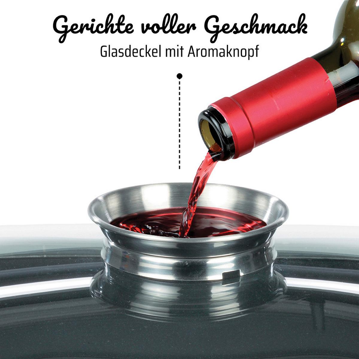 Gsw Wok-set Schwarz, D/h:32x12cm - Schwarz, Basics, Metall (32/12cm) - GSW