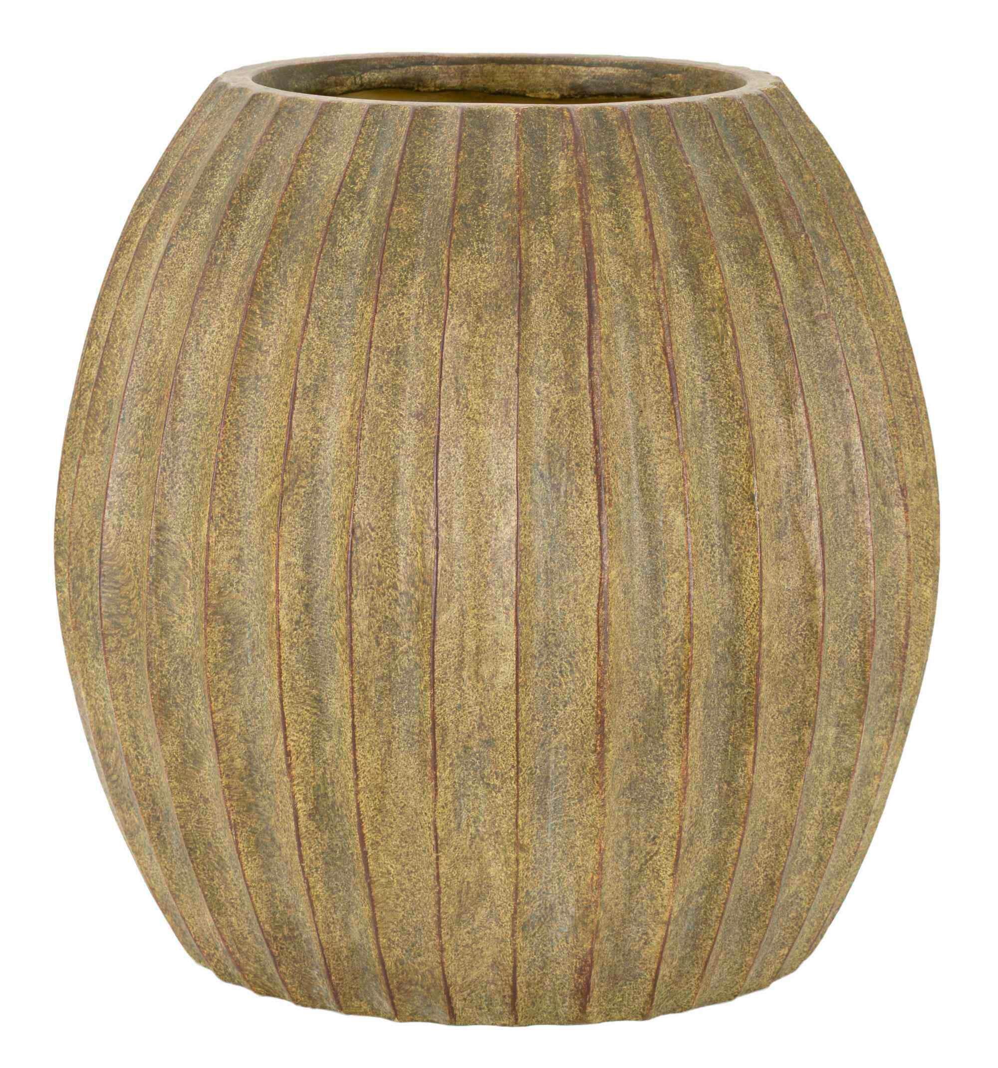 Vase Vase Breeze Olivgrün B: 32 Cm - Olivgrün, Basics, Metall (32/32,5/32cm)