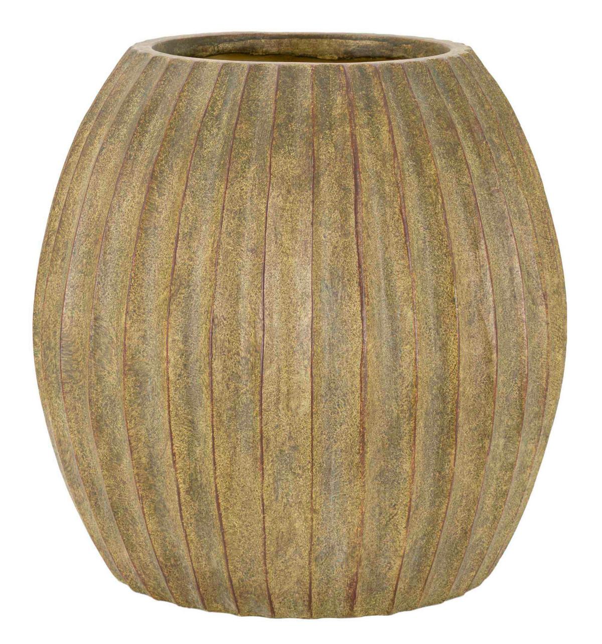 Vase Vase Breeze Olivgrün B: 32 cm - Olivgrün, Basics, Metall (32/32,5/32cm)