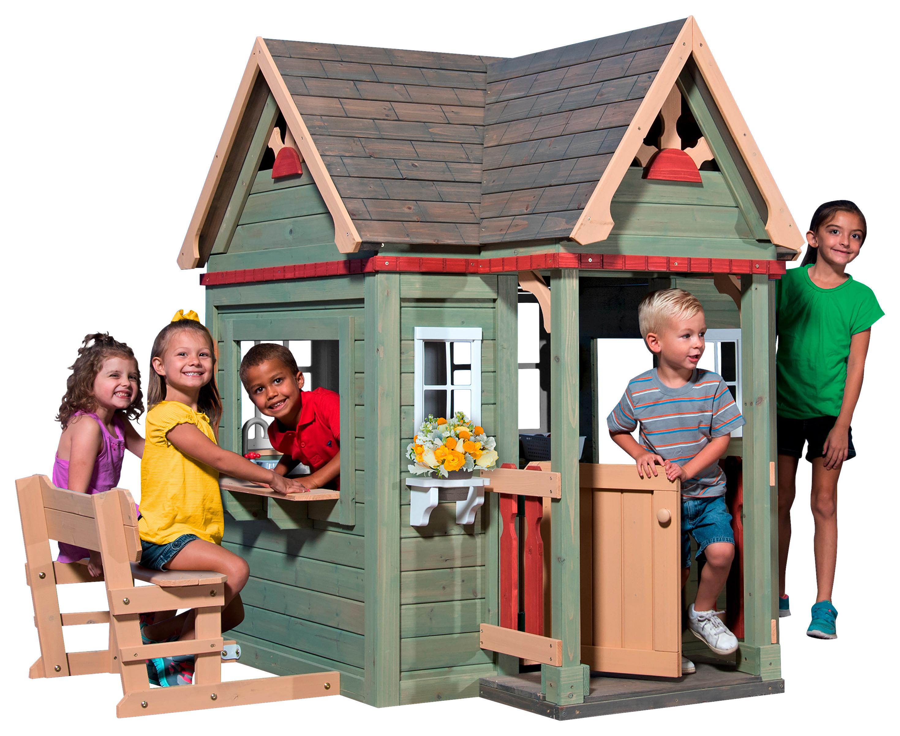 Domek Pro Děti Victorian Inn - světle zelená, Moderní, dřevo (165,1/170,2/188cm)