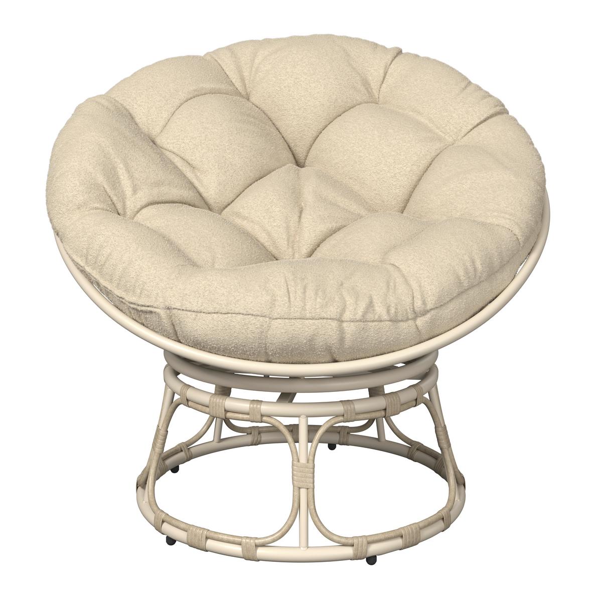 ZÁHRADNÉ RELAXAČNÉ KRESLO HERMI - béžová, Basics, kov/textil (99/82/99cm)