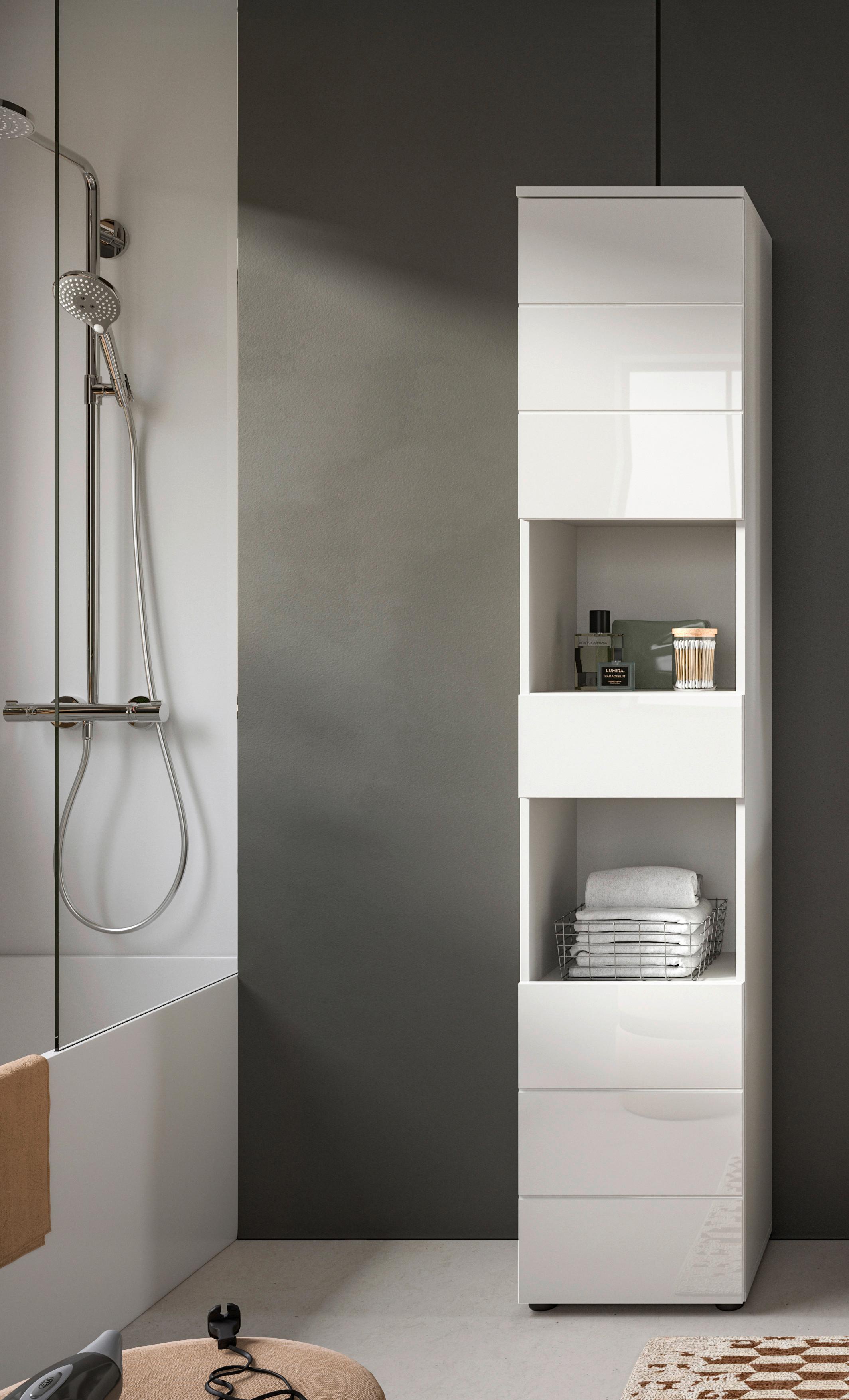 Hochschrank Vira Weiß B: 38 Cm