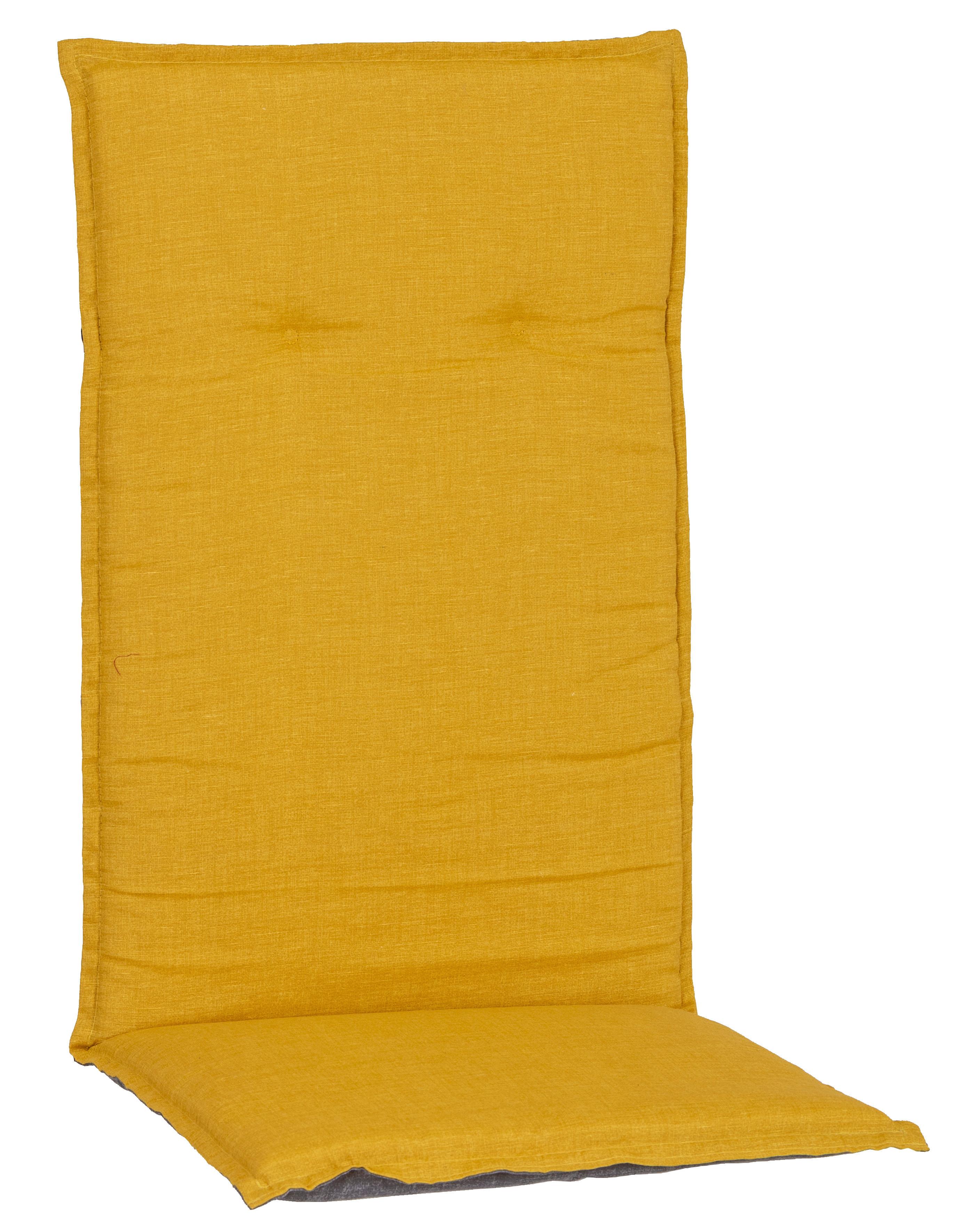PODLOŽKA NA ŽIDLI GENF 2 - hořčicově žlutá, Basics, textil (120/48/5cm) - Mömax