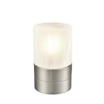 Tischlampe Eva Nickelfarben/ Milchglas mit Touch-Funktion - Weiß/Nickelfarben, ROMANTIK / LANDHAUS, Glas/Metall (9/15cm) - James Wood