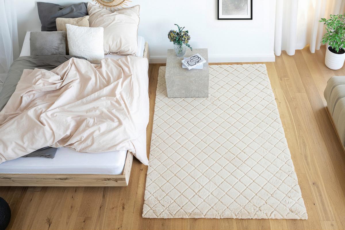 Hochflorteppich Creme Imala 120x160 cm - Creme, Basics, Textil (120/160cm) - Kayoom