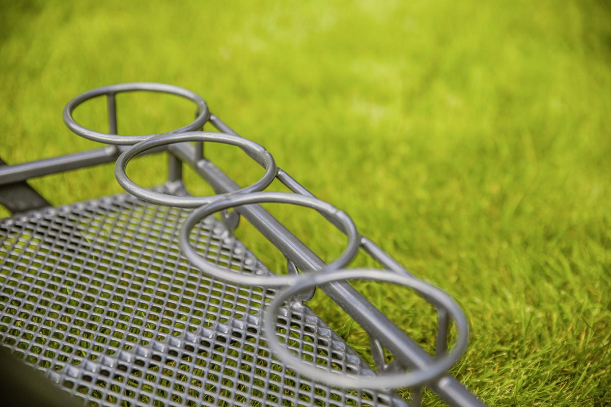 Garten-Servierwagen Toulouse 2 Ablagen Metall Grau B: 69 cm - Grau, Basics, Metall (69/54/87cm) - Gardenson