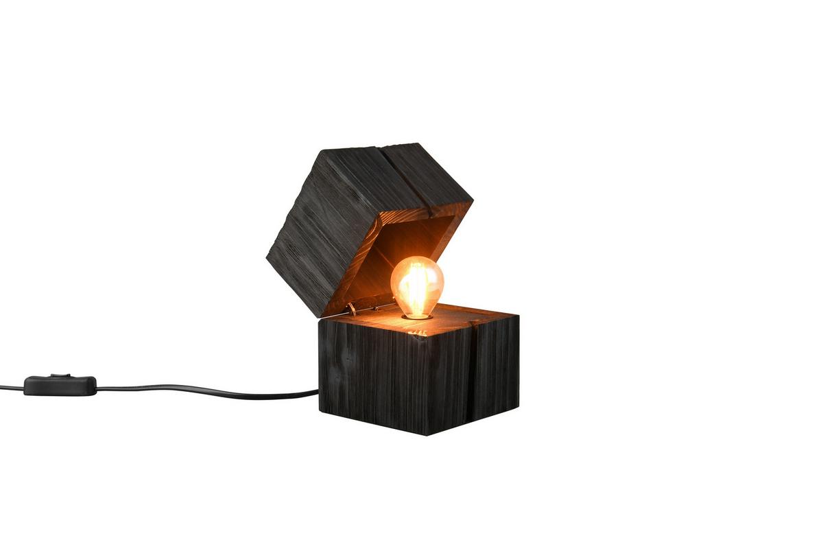 Tischleuchte 514110102 Treasure - Schwarz, Trend, Holz (12/12/16cm) - Trio Leuchten