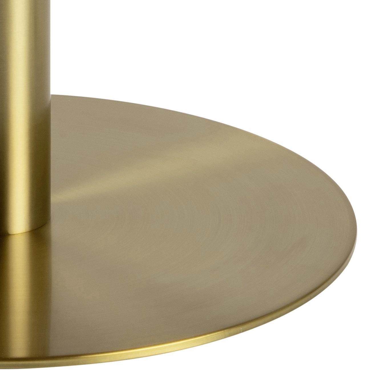 Couchtisch Mit Marmorplatte Corby Trend, Weiß/messing - Messingfarben/Weiß, Trend, Stein/Metall (80/80/45cm) - MID.YOU