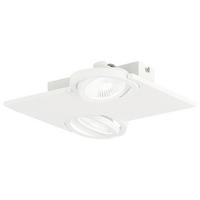 Led-deckenleuchte Brea L: 28 Cm Verstellbare Spotlights - Weiß, KONVENTIONELL, Glas/Metall (28/28/6cm) - Eglo
