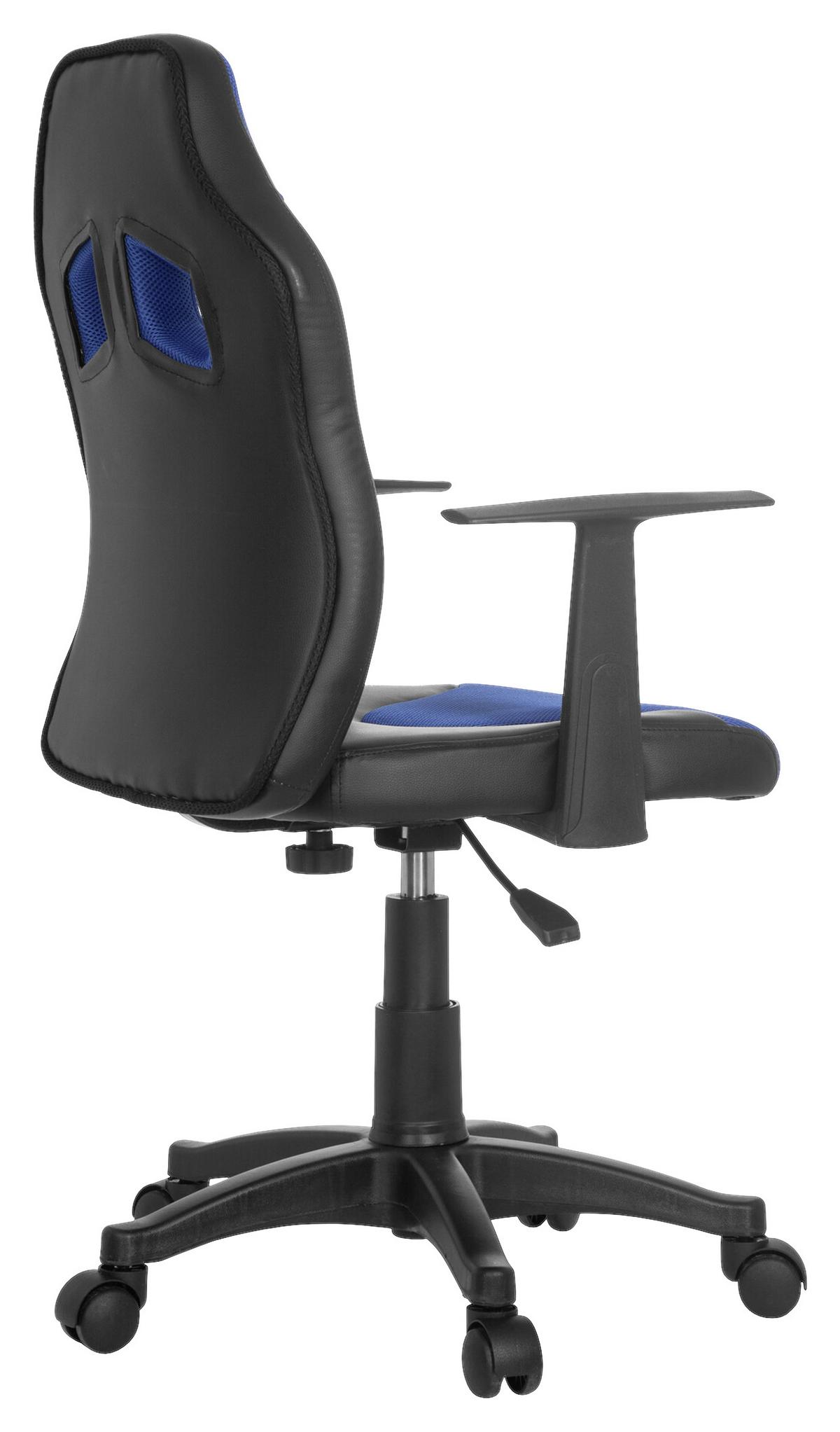 Jugenddrehstuhl Kid Racer Al Blau/Schwarz - Blau/Schwarz, Basics, Kunststoff (54/90-100/48cm) - MID.YOU