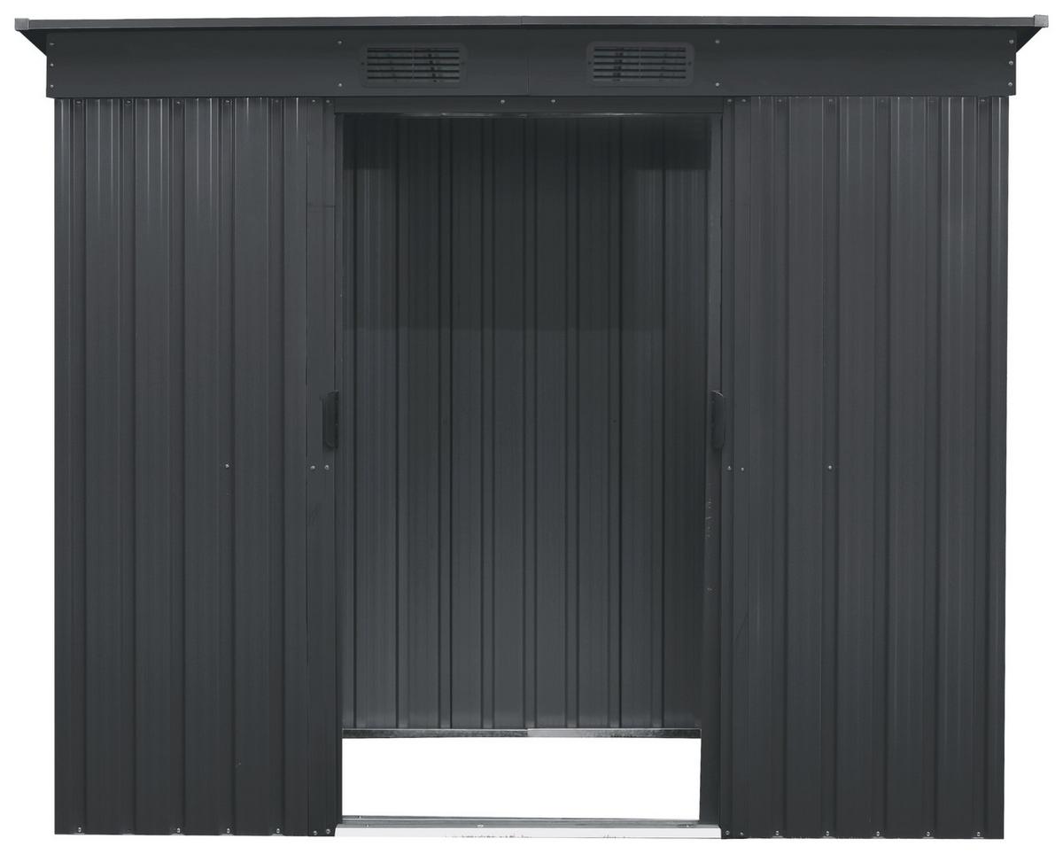 Gerätehaus ohne Boden 217x174x110 cm - Anthrazit, Basics, Metall (217/174/110cm)
