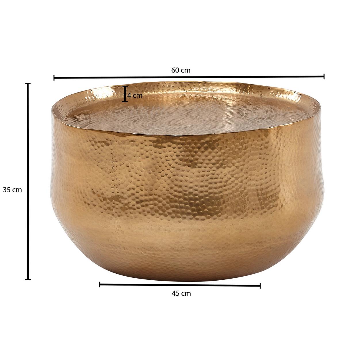 Couchtisch Goldfarben D: 60cm - Goldfarben, MODERN, Metall (60/60/35cm) - MID.YOU