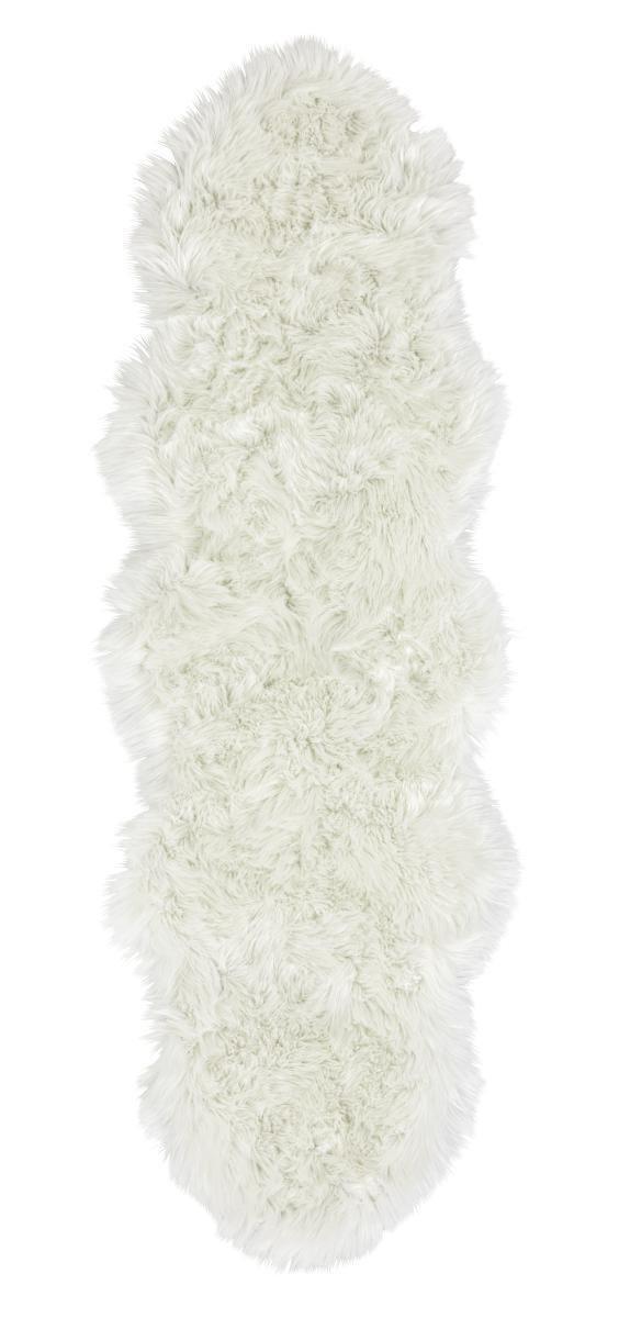 Fellteppich Delia Weiß 180x60 cm - Weiß, ROMANTIK / LANDHAUS, Textil (180/60cm) - James Wood