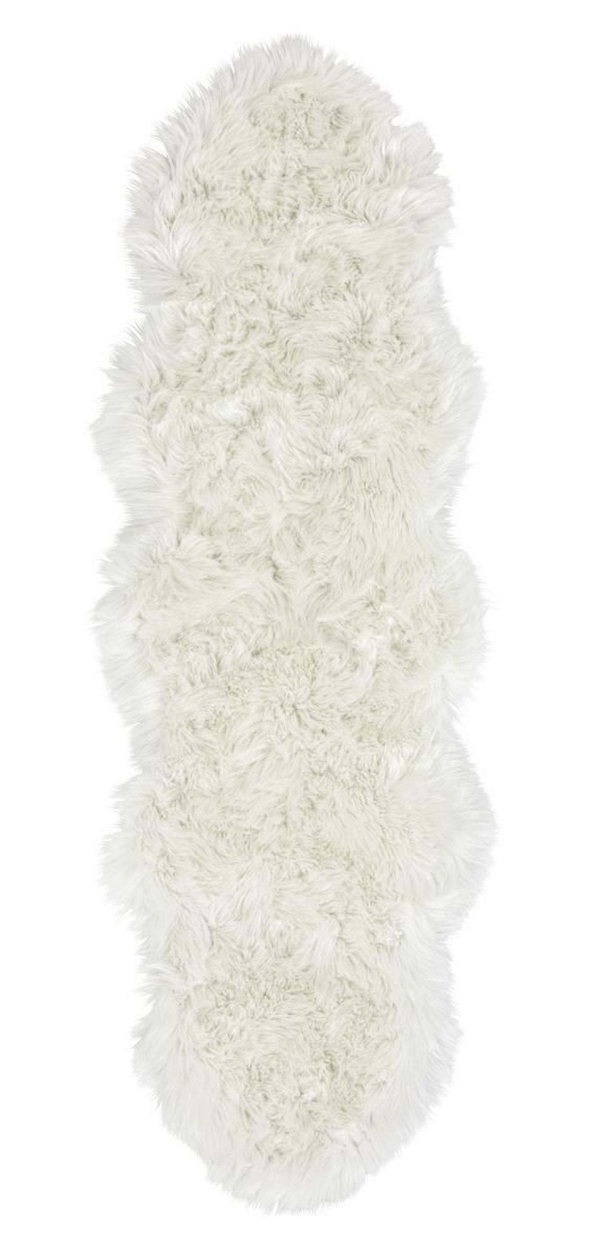Fellteppich Delia Weiß 180x60 cm - Weiß, ROMANTIK / LANDHAUS, Textil (180/60cm) - James Wood