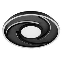 Led-deckenleuchte Hardy Schwarz D: 35 Cm - Schwarz, Design, Kunststoff/Textil (35/4,8cm) - Brilliant