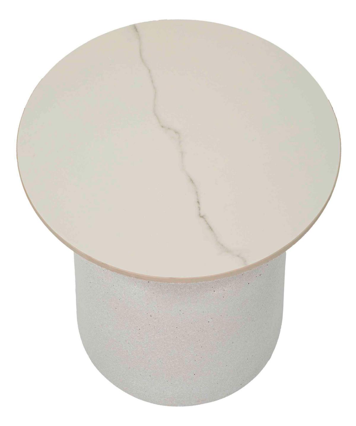 Couchtisch White Fush Weiß B: 40 cm - Weiß, Basics, Keramik/Metall (40/47/40cm)