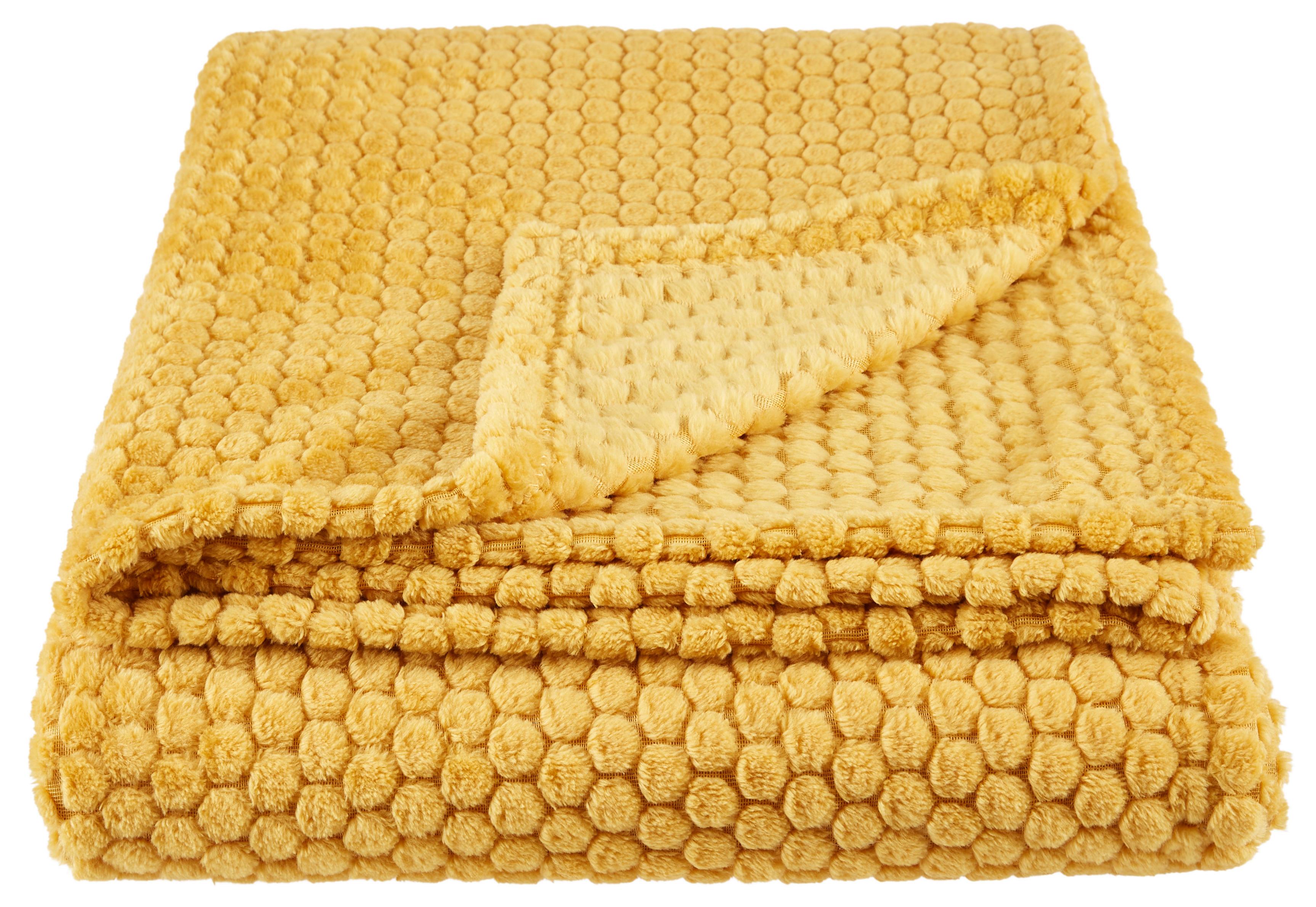 Kuscheldecke Belinda Honigfarben 130x170 cm - Honig, ROMANTIK / LANDHAUS, Textil (130/170cm) - James Wood