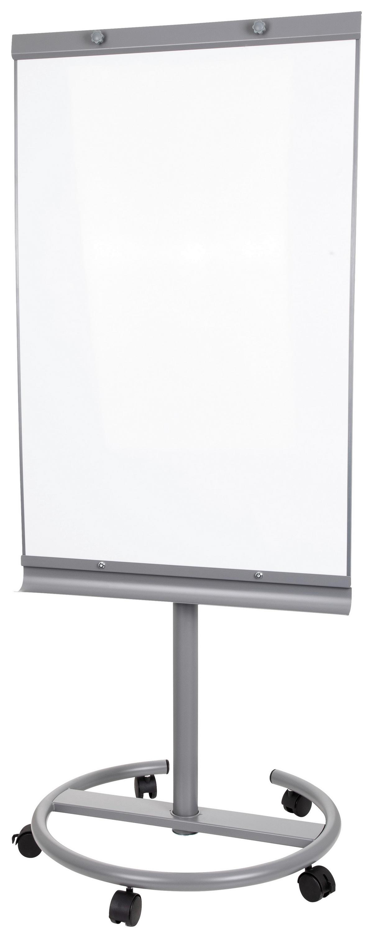 Whiteboard Multiboard - Silberfarben/Weiß, Basics, Kunststoff/Metall (65,5/133-190/60cm) - MID.YOU